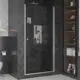 Душевая дверь Ambassador 111011111CX 100см эффект стекла прозрачный распашной профиль хром