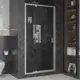 Душевая дверь Ambassador 111021104KX 100см эффект стекла прозрачный распашной профиль хром