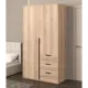 Шкаф распашной Бергамо с 2 дверями 120x220x60 см ЛДСП цвет дуб комано