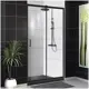Душевая дверь Belbagno UNO-195-BF-1-140-C-NERO 140см эффект стекла прозрачный раздвижной профиль черный