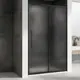 Душевая дверь Abber AG30160BMH 160см эффект стекла матовый раздвижной профиль черный