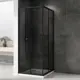 Душевой уголок Abber Schwarzer Diamant AG02080BDTH квадратный 80х80см черный профиль эффект стекла тонированный