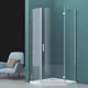Душевой уголок Belbagno Kraft KRAFT-P-1-100-C-Cr-R пятиугольный 100x100см серебристый блеск профиль эффект стекла прозрачный