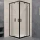Душевой уголок Rgw Passage 350803888-14 квадратный 80x80см черный профиль эффект стекла прозрачный