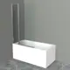 Ширма на ванну belbagno UNO-V-11-100/150-C-Cr 100х150см