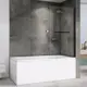 Ширма на ванну abber AG70080B 80х140см