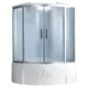 Душевая кабина Timo Standart Т-6635 Silver F 130x130x220 с турецкой баней хамам высокий поддон полукруг