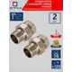 Американка прямая СТМ CRAS0001 1"x1" ВР-НР латунь 2 шт