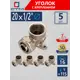 Водорозетка СТМ 1/2"x20 мм ВР латунь 5 шт CLW02012K5