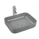 Раковина накладная SinteSi SIN-LVB-APP-409GM 50x40 серая матовая