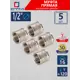 Муфта СТМ CRSF0012 1/2"x1/2" ВР латунь 5 шт