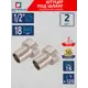 Штуцер для шланга СТМ 1/2"х18 мм ВР латунь 2 шт CRSF1218K02
