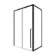Душевой уголок Timo T59R+T64 90x150x200 профиль черный стекло прозрачное 8 мм