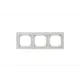 Рамка для розетки Liregus Epsilon 28-232 3 поста цвет белое матовое стекло