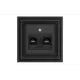 Розетка компьютерная двойная встраиваемая Liregus Retro 29-236 RJ45 цвет черный