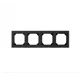 Рамка для розетки Liregus Epsilon LRG_28-239 4 поста цвет чёрное стекло