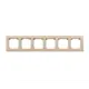 Рамка для розетки Liregus Epsilon LRG_28-2246 6 постов цвет дуб беленный