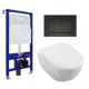 Комплект инсталляции 3 в 1 Enio Tecnico 52 с унитазом Villeroy Subway 2.0 5614R201 и кнопка черная матовая Quadro