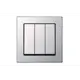 Выключатель встраиваемый Liregus Epsilon 28-174 3 клавиши цвет серебро