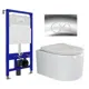Комплект инсталляции 3 в 1 Enio Tecnico с унитазом Ceramica Nova Moments CN3003 и кнопка хром Rotondo