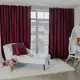 Штора Этель 10418428 на шторной ленте 270x145 см цвет бордовый