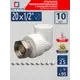 Угол комбинированный 90° СТМ 1/2"x20 ВР-ВП полипропилен 10 шт CPAL2012K10