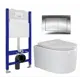 Комплект инсталляции 3 в 1 Enio Tecnico EN8050050 с унитазом подвесным Ceramica Nova Moments CN3003 и кнопка хром Quadro