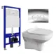 Комплект инсталляции 3 в 1 Enio Tecnico EN8050052 с унитазом подвесным City New и кнопка хром Rotondo
