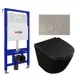 Комплект инсталляции 3 в 1 Enio Tecnico EN8050052 с унитазом подвесным Owl 1975 Vind MB OWLT190305 и кнопка матовая сталь Rotondo