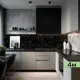 Стеновая панель Грин 400×60 ПВХ мрамор_черный4