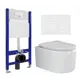 Комплект инсталляции 3 в 1 Enio Tecnico с унитазом Ceramica Nova Moments CN3003 и кнопка белая Cubo