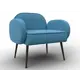Кресло Лига диванов Лига-086 132430 72x73x60 см рогожка цвет амур 10 голубой