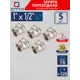 Муфта переходная СТМ 1"x1/2" ВР латунь 5 шт CRRS0112K005