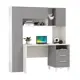 Стол офисный Mobi Комфорт 12.95N 162x180x60 см ЛДСП цвет белый премиум/серый шифер