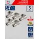 Тройник СТМ 3/4" ВР-НР латунь 5 шт CRTFFM34K005