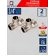 Тройник СТМ CRTFMM34 3/4"x3/4"x3/4" ВР-НР латунь 2 шт