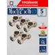 Тройник комбинированный СТМ 16x1/2"x16 мм ВР латунь 5 шт CTF01612K05