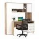 Стол офисный с креслом Mobi Комфорт 12.95N 162x180x60 см ЛДСП цвет белый/бежевый/черный