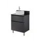 Тумба под раковину подвесная Итана 4657839166603 68.4см цвет графит
