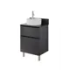 Тумба под раковину подвесная Итана 4657839166542 58.8см цвет графит