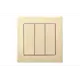 Выключатель встраиваемый Liregus Epsilon 28-054 3 клавиши цвет кремовый