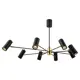 Люстра на штанге Люссоле Duncan Sy2528 8 ламп 12 м² цвет черный