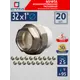 Муфта комбинированная СТМ Пласт 1"x32 мм ВР полипропилен 20 шт CPRF3201K20