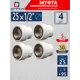 Муфта комбинированная СТМ Пласт 1/2"x25 мм ВР полипропилен 4 шт CPSF2512K04