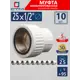 Муфта комбинированная СТМ Пласт 1/2"x25 мм ВР полипропилен 10 шт CPSF2512K10