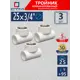 Тройник комбинированный СТМ Пласт 3/4"x25 мм ВР полипропилен 3 шт CPTF2534K03