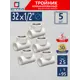 Тройник комбинированный СТМ Пласт 1/2"x32 мм ВР полипропилен 5 шт CPTF3212K05