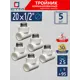 Тройник комбинированный СТМ Пласт 1/2"x20 мм НР полипропилен 5 шт CPTM2012K05