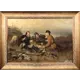 Картина в раме В.г. Перов Охотники на привале 42x57 см