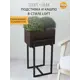 Садовый ящик с подставкой Grostat Home Tulipe+Lilak loft 37.2x65.6 см 14 л темно-коричневый